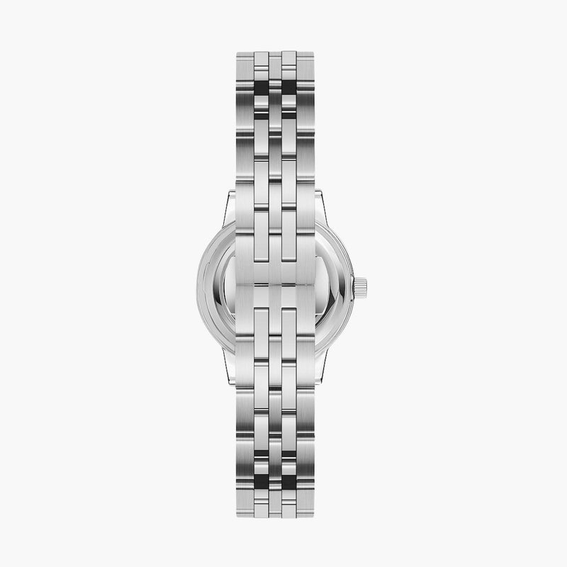 OMAX ساعة أنالوج فضية بقرص أزرق للنساء - Image 2